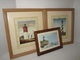 Trio of Lighthouse Prints