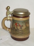 German Stein w/ Pewter Lid - Marked 