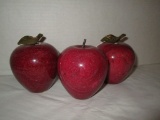 3 Red Marble Apples - 3
