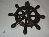 Cast Iron Ships Wheel & Anchor Door Knocker