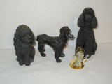 Lot - Assorted Resin Poodle Figurines