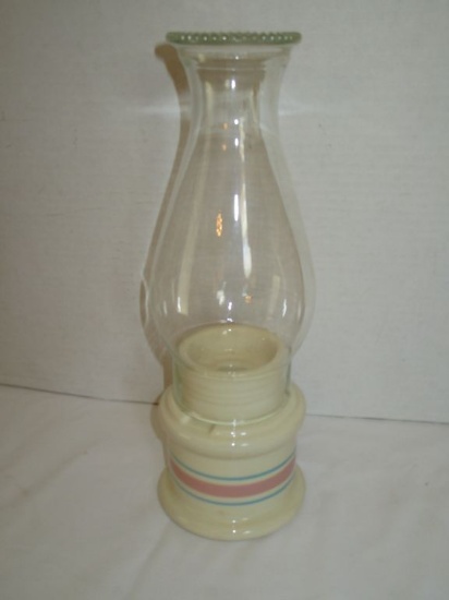 Vintage Style Pottery Candle Lamp