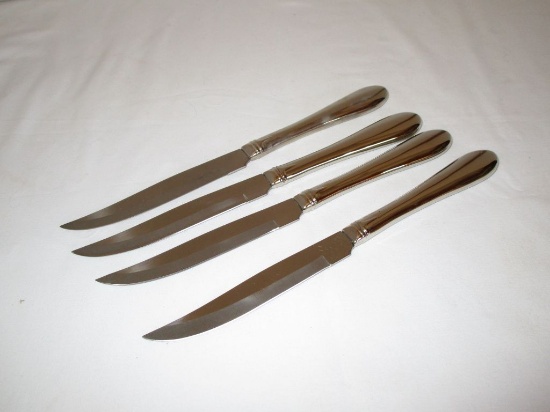 Boxed Set of 4 Gorham Silver Plate Steak Knives
