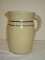 Storie Pottery Hand Thrown  Cream & Blue Banded Pitcher