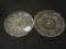 Two Large Pressed Glass Serving Plates