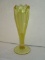 Topaz Pressed Glass Footed Bud Vase
