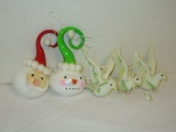 Lot - Misc Glass & Porcelain Christmas Ornaments