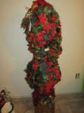 Lighted Christmas Topiary in Stand