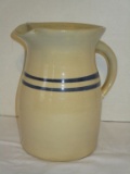 Double Blue Banded Stoneware Pitcher