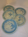 Set - (5) Collector's Plates by Incolay Studios of California