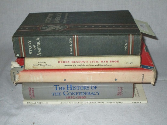 Lot - Misc. Books - Story of America, The History of The Confederacy, Men At Arms, etc.