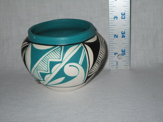 Native American Pottery Bowl Signed "E. Tafoya"