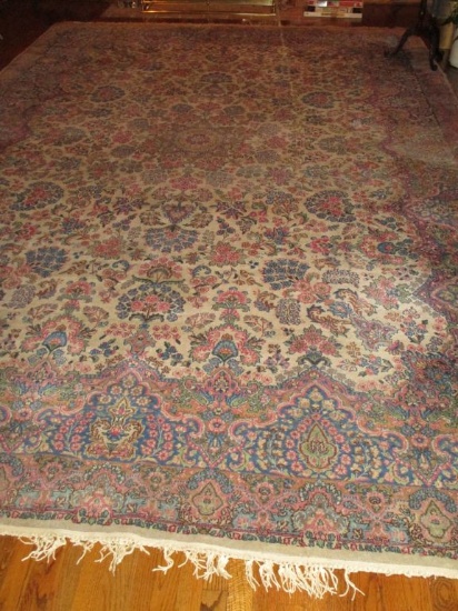 Beautiful Oriental Style Wool Room Size Rug - Muted Colors