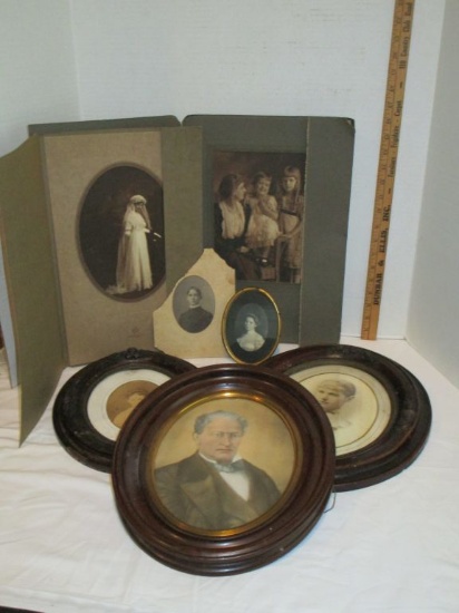 Lot - Assorted Vintage Pictures - buy this and you will have some  "Instant Ancestors"