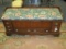 Pine Blanket Chest by Lane w/ Cedar Lining - Floral Covered Cushion on Seat
