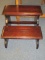 Mahogany Bed Steps w/ Brass Chippendale Style Handle