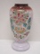Vintage Lavender Milk Glass Vase w/ Hand Painted Floral Design