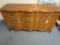 French Provincial Style Maple 9 Drawer Dresser w/ Brackets For Mirror (no mirror)