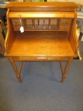 Oak Roll Top Writing Desk Made in China