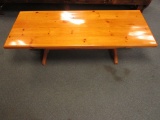 Pine Coffee Table w/ Gallery on Base