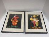 Pair - Framed Prints - ASTI CINZANO & BITTER CHAMPARI