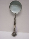 Ornate Silver Plate Handled Magnifying Glass