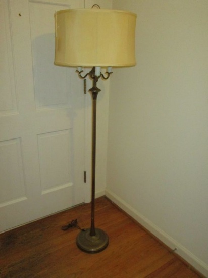 Reading Lamp w/ Shade & Milk Glass Globe