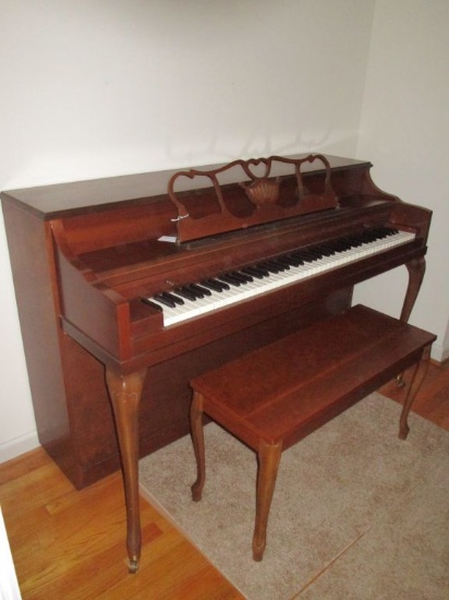 Kohler & Campbell Upright Piano w/ Bench (Misc. Sheet Music in Bench)