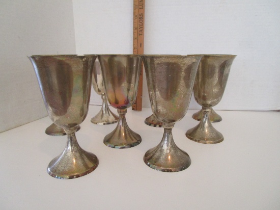 Lot - 8 Silver Plate Goblets Marked Japan