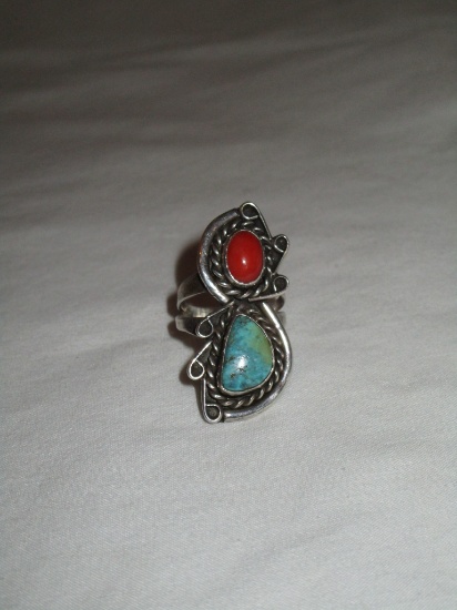 Turquoise Native American Design Ring