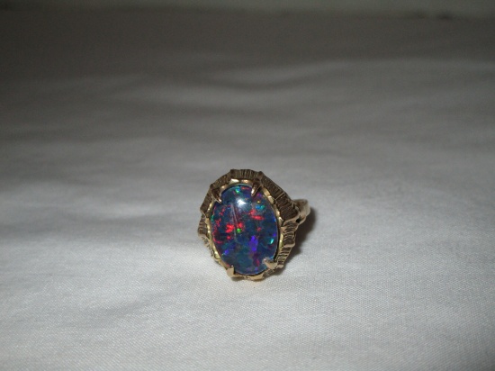 Fire Opal Stone in 525 (14k) Gold Ring