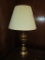 Brass Lamp w/Cloth Shade   30 1/2