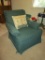 Upholstered Easy Chairs w/Sampler Pillow