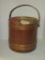 Wooden Sugar Bucket w/Cloth Padded Lid