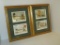 4 Framed Charleston Prints in 2 Frames   Overall size  13 1/2