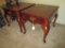 Pair Mahogany End Tables w/One Drawer & Queen Anne Legs