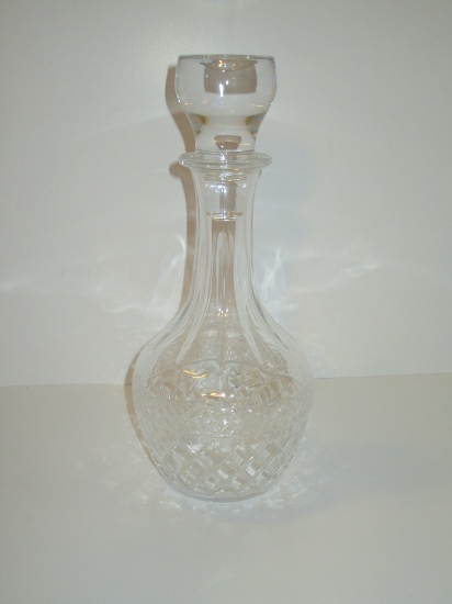 Pressed Glass Decanter   11" Tall