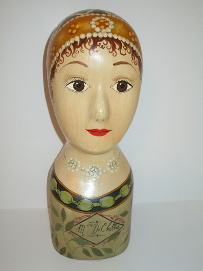 French Lady Hat Rest - Hand Painted - Sassy!    14 1/2" Tall