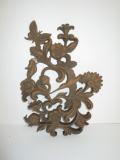 Wood Carving - Floral & Hummingbird   12 1/2