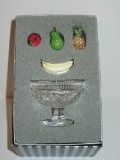 Waterford Mini Compote w/Miniature  Fruit in box