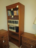 Oak Veneer Bookcase - Deep Shelves - Nice Piece  75 1/2