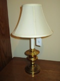 Brass Accent Lamp w/Cloth Shade    19