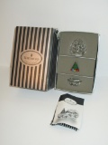 Waterford Crystal Egg w/Christmas Tree in box   (Damage to box - see pictures)