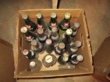 Lot - Misc. Vintage Bottles (Some empty) & Other Pepsi, 7-Up, etc.  Some unopened.