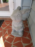 Concrete Rabbit - Yard Art.  Damage on base - See pictures