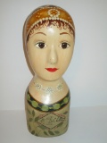 French Lady Hat Rest - Hand Painted - Sassy!    14 1/2