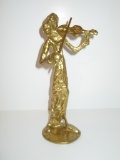 Brass Sculpture - Violin Player   7 1/2