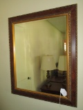 Wall Mirror w/Decorative Frame    Overall 34