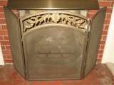 Decorative Tri-fold Fireplace Screen   31