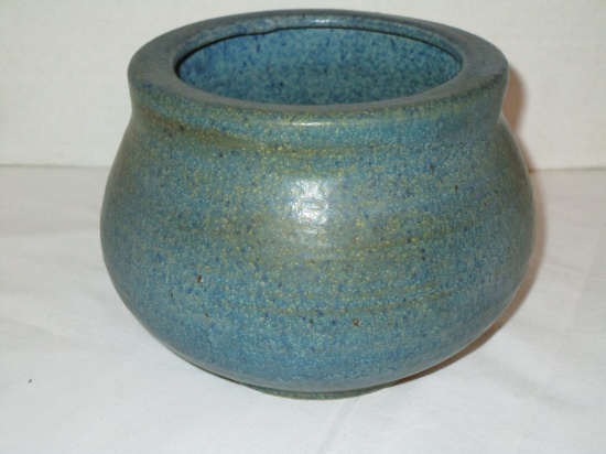 Pottery Bowl w/ Blue Glaze - 5.5"